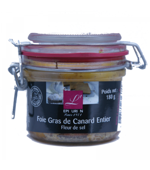 Foie gras de canard entier au sel de Guérande 180g